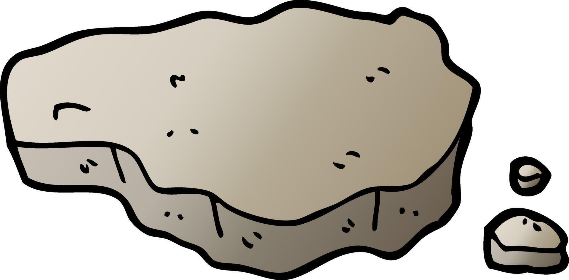 vector gradient illustration cartoon old rock