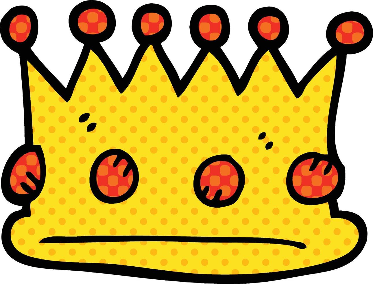 comic book style cartoon royal crown vector