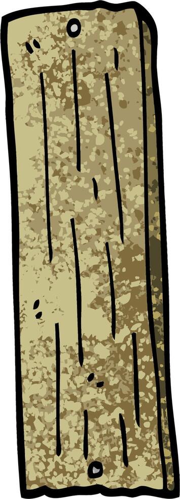 grunge textured illustration cartoon plank vector