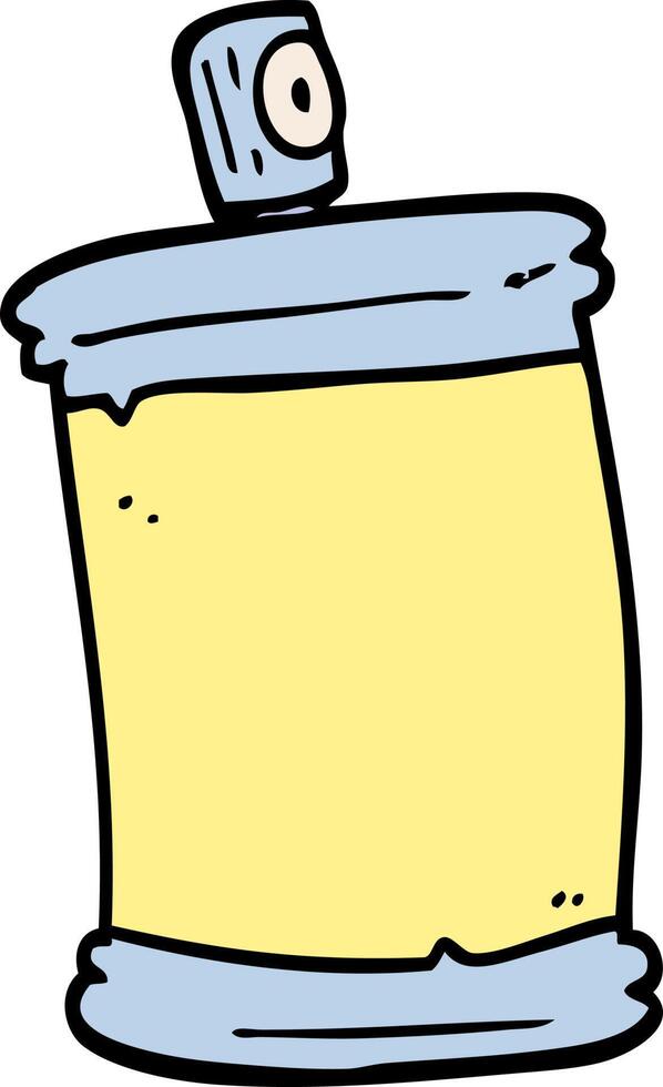hand drawn doodle style cartoon spray can vector