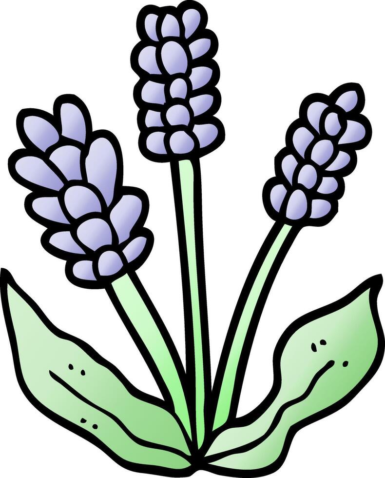 lavanda de dibujos animados de ilustración de gradiente de vector