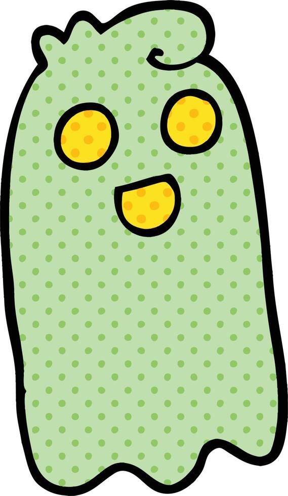 comic book style cartoon ghost vector