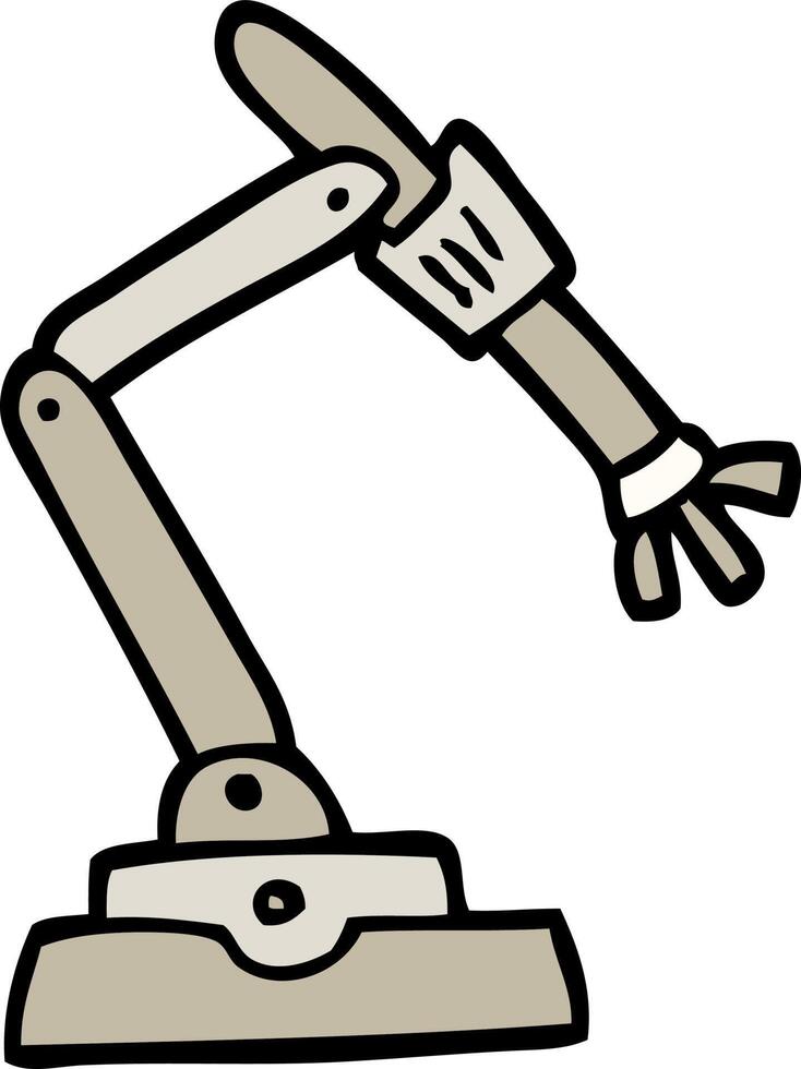 hand drawn doodle style cartoon robot hand vector