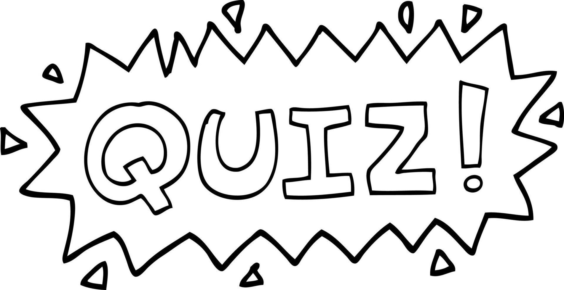 black and white cartoon quiz symbol vector