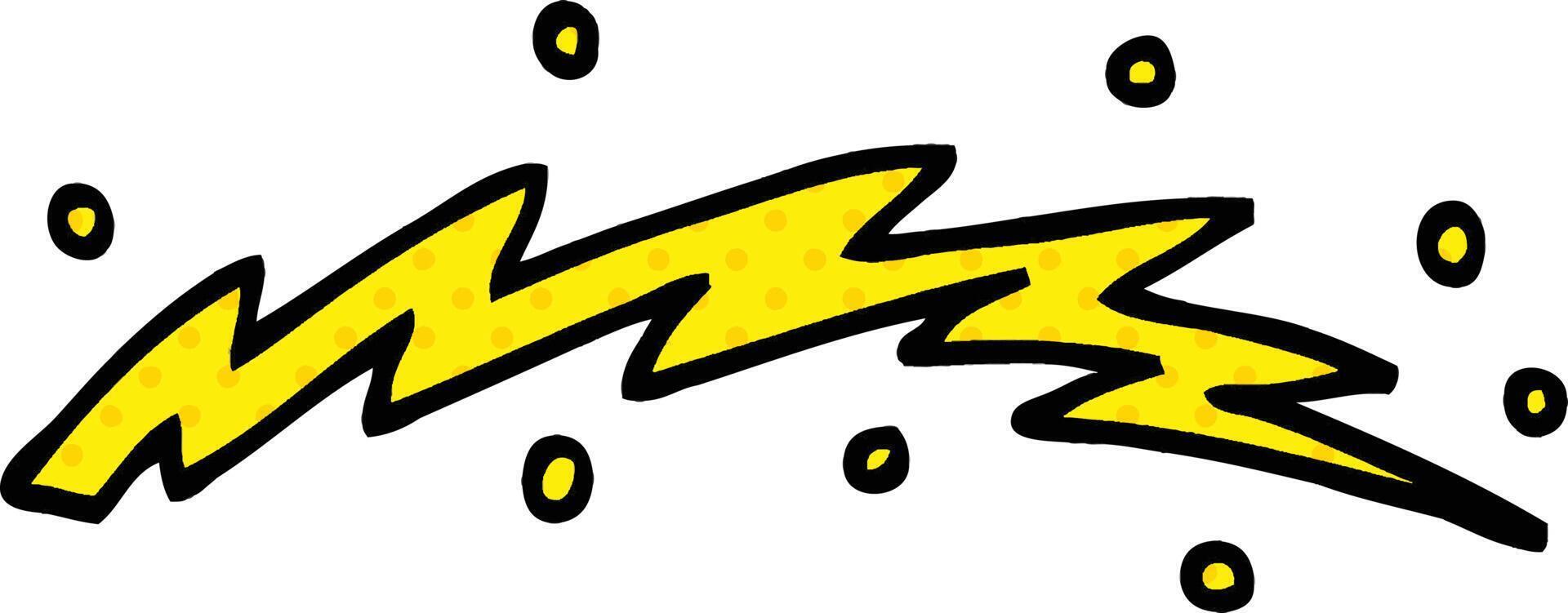 comic book style cartoon lightning bolt vector