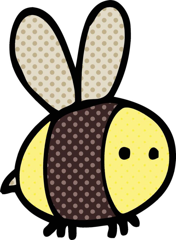 comic book style cartoon bee vector