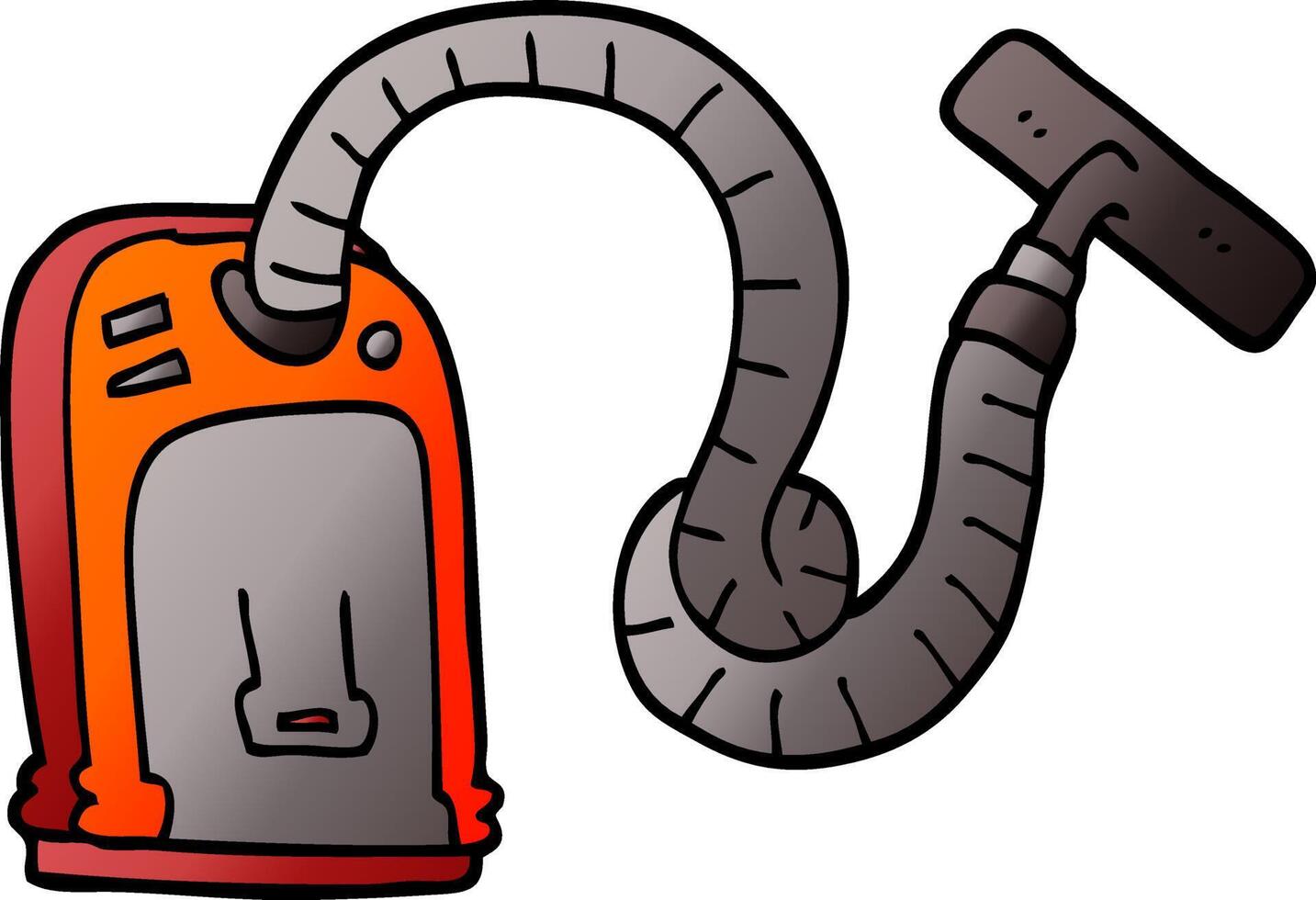 vector gradient illustration cartoon vacuum cleaner