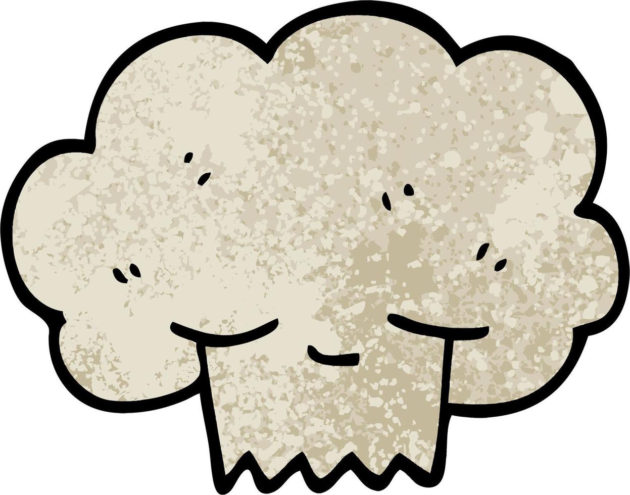 grunge textured illustration cartoon explosion cloud vector