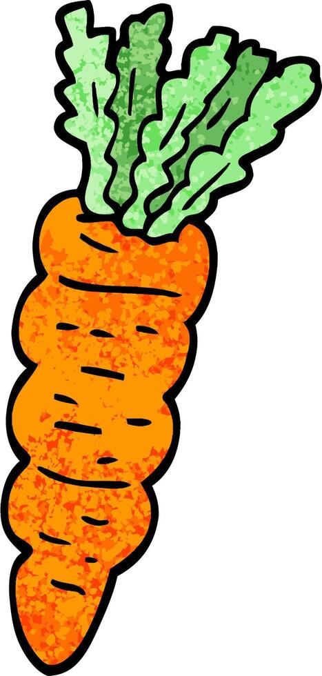 grunge textured illustration cartoon carrot vector