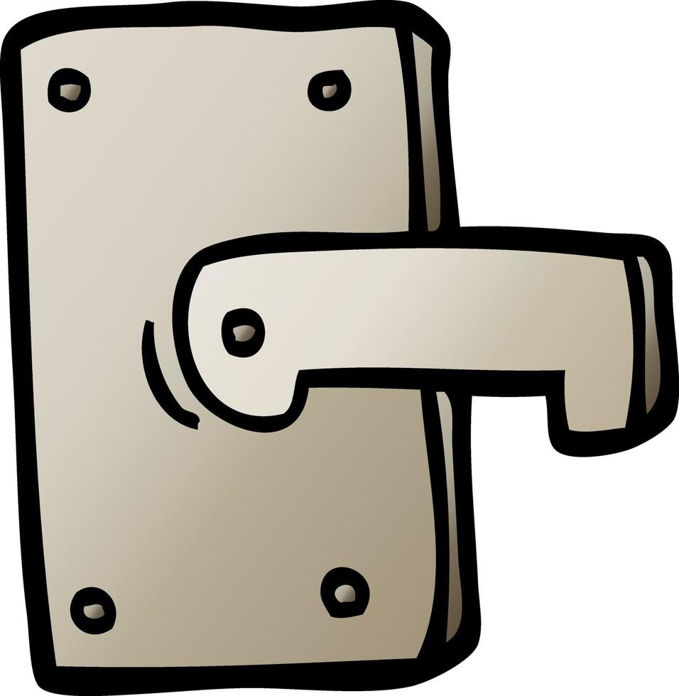 vector gradient illustration cartoon metal door handle