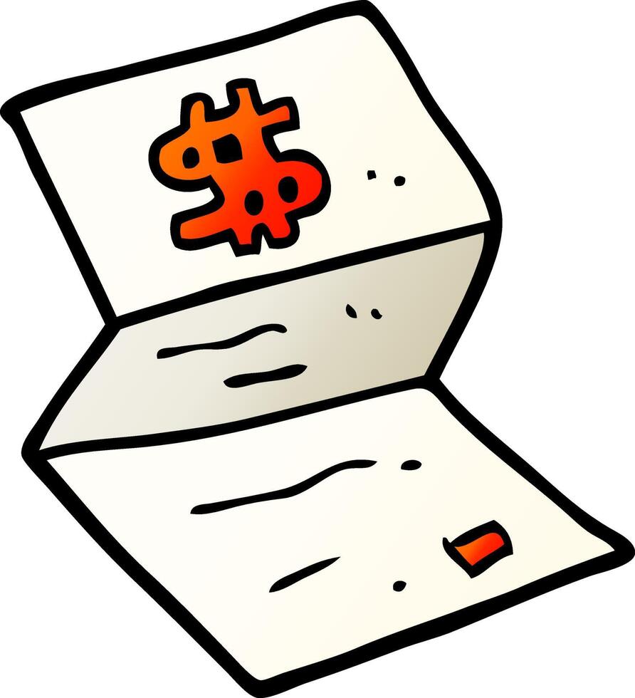 vector gradient illustration cartoon legal money letter
