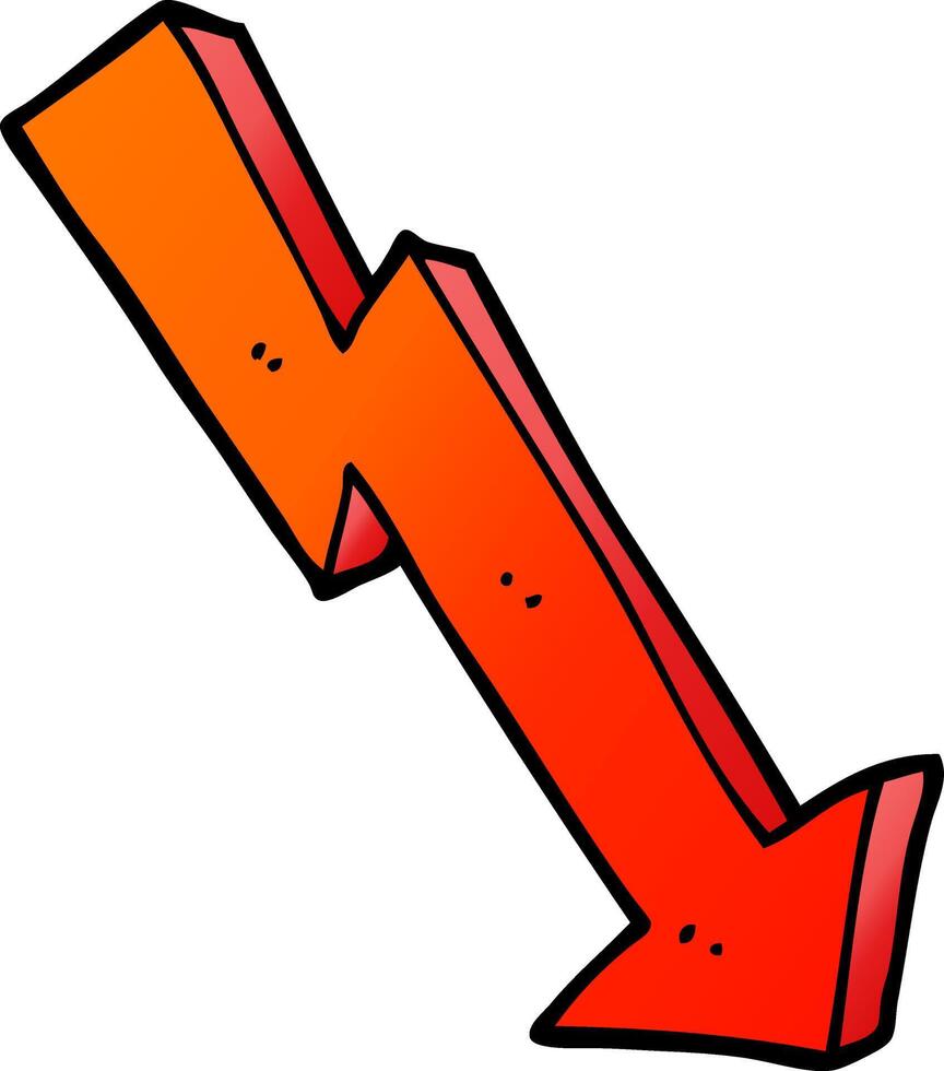 vector gradient illustration cartoon business loss arrow