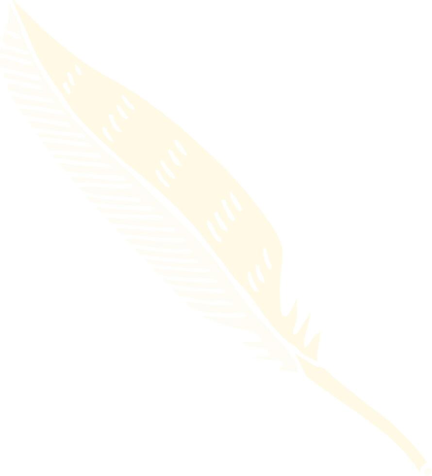 flat color illustration cartoon feather vector