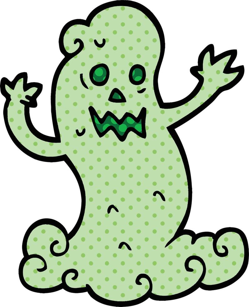 comic book style cartoon spooky ghost vector