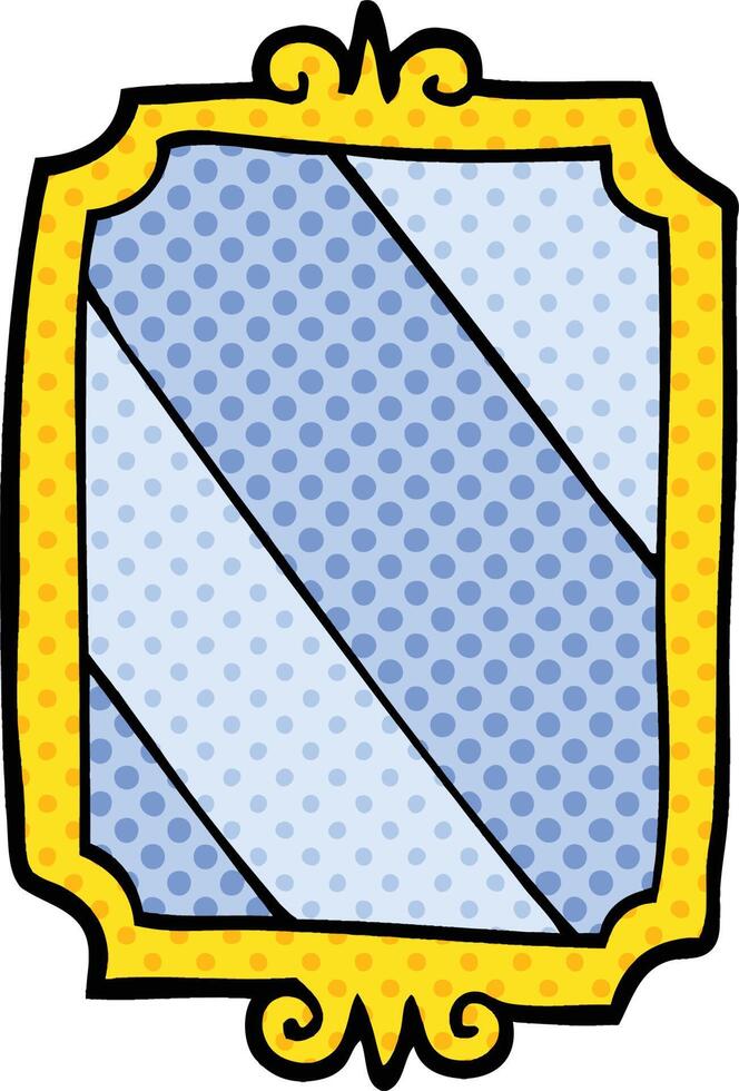 comic book style cartoon mirror vector