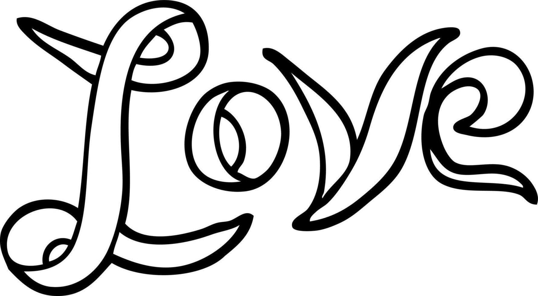 black and white cartoon love banner vector