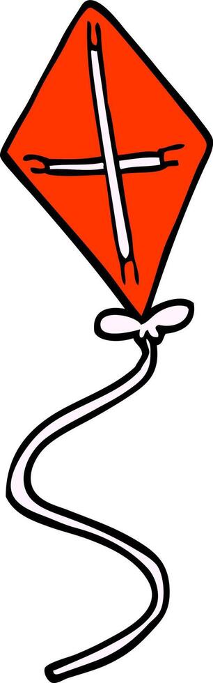 hand drawn doodle style cartoon kite vector
