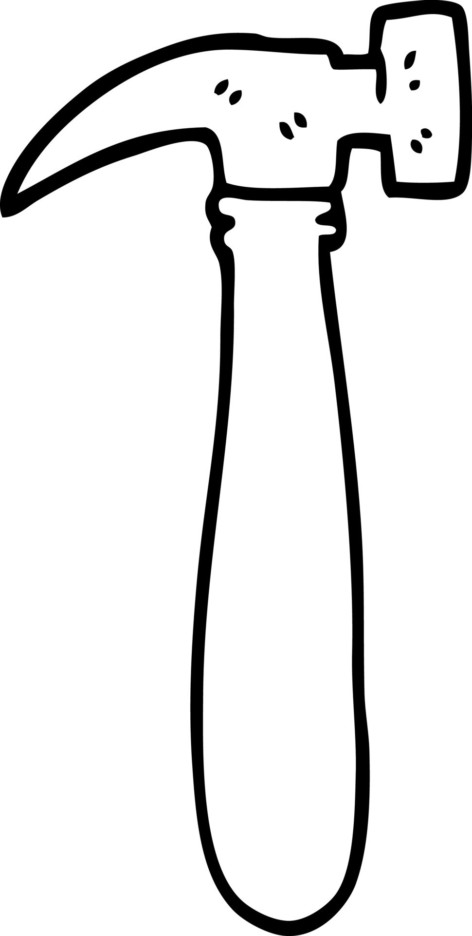 black and white cartoon hammer 12552480 Vector Art at Vecteezy