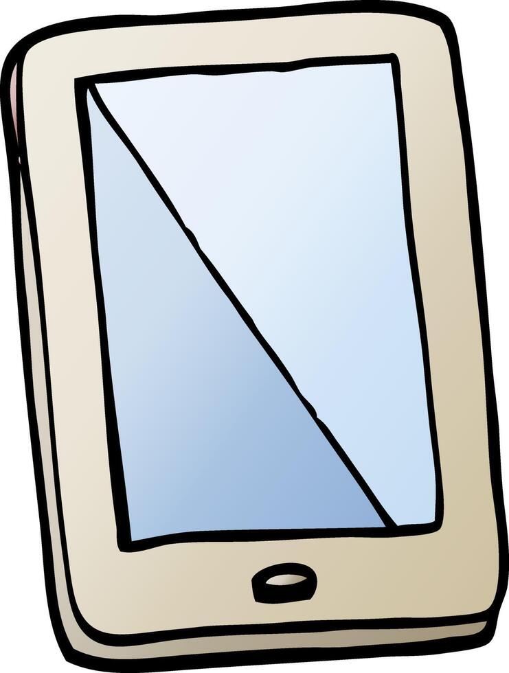 vector gradient illustration cartoon computer tablet