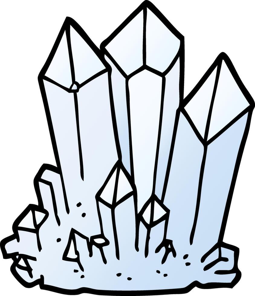 vector gradient illustration cartoon natural crystals