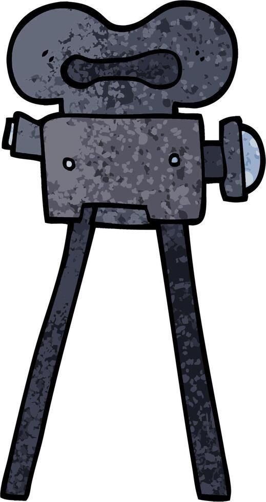 grunge textured illustration cartoon film camera vector