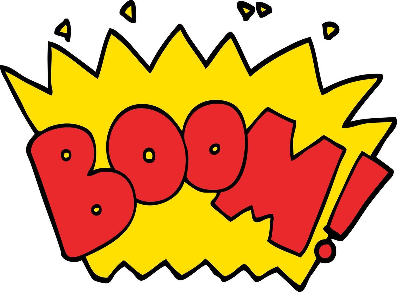 hand drawn doodle style cartoon word boom vector