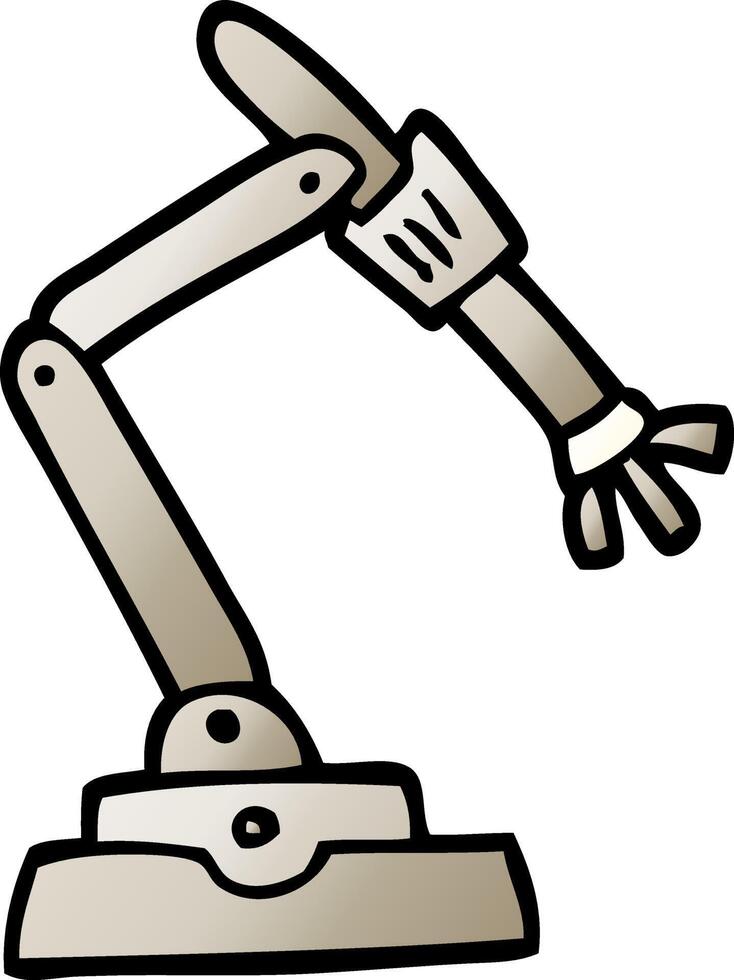 vector gradient illustration cartoon robot hand