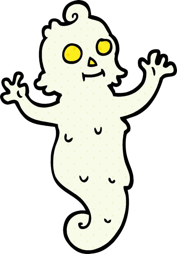 comic book style cartoon spooky ghost vector