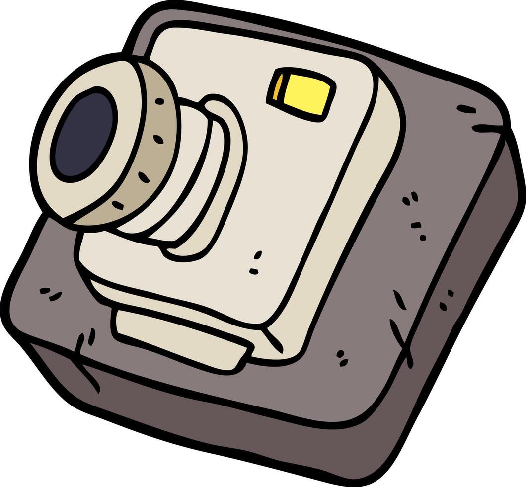 hand drawn doodle style cartoon old camera vector