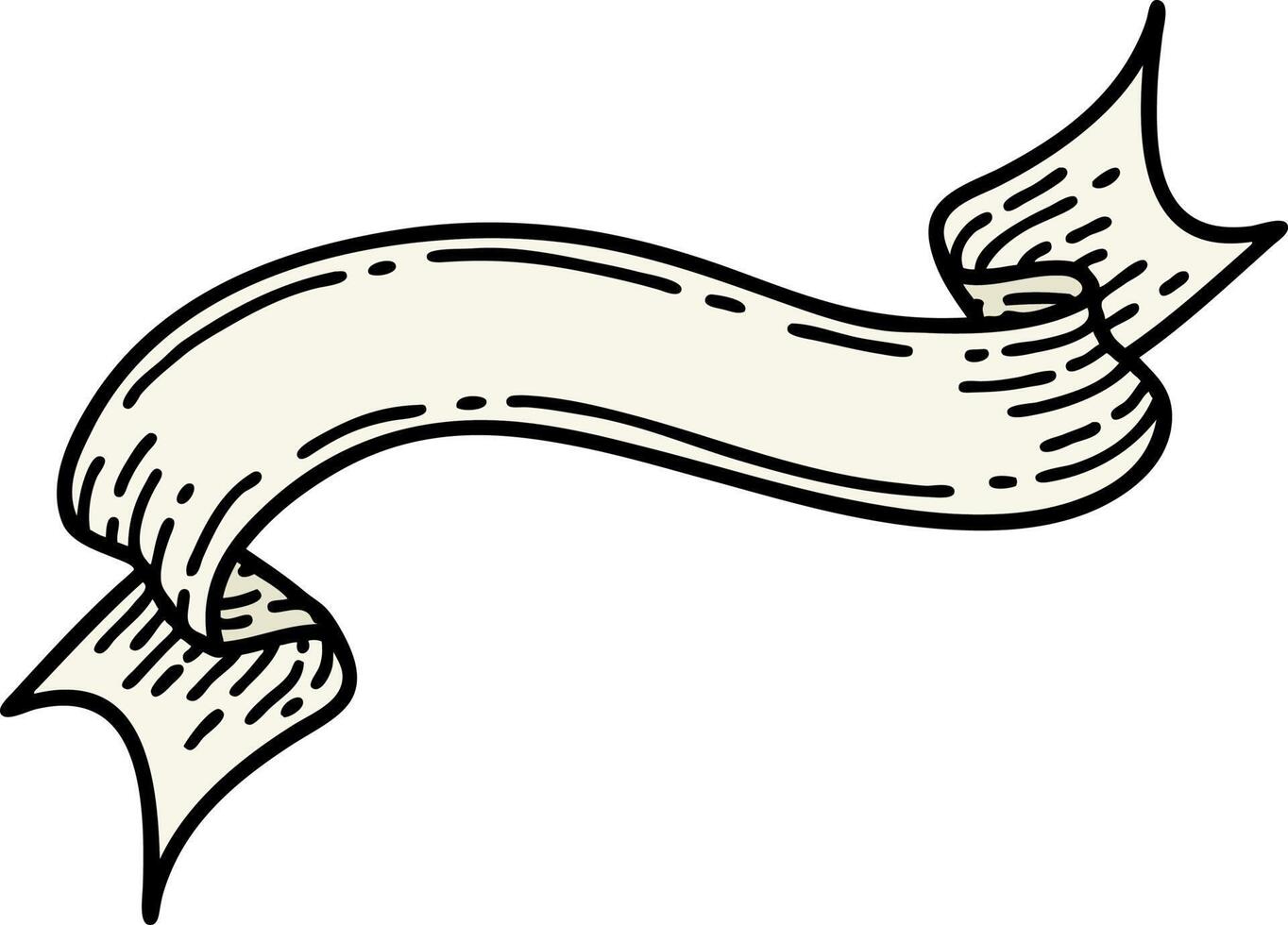 traditional tattoo of a banner vector