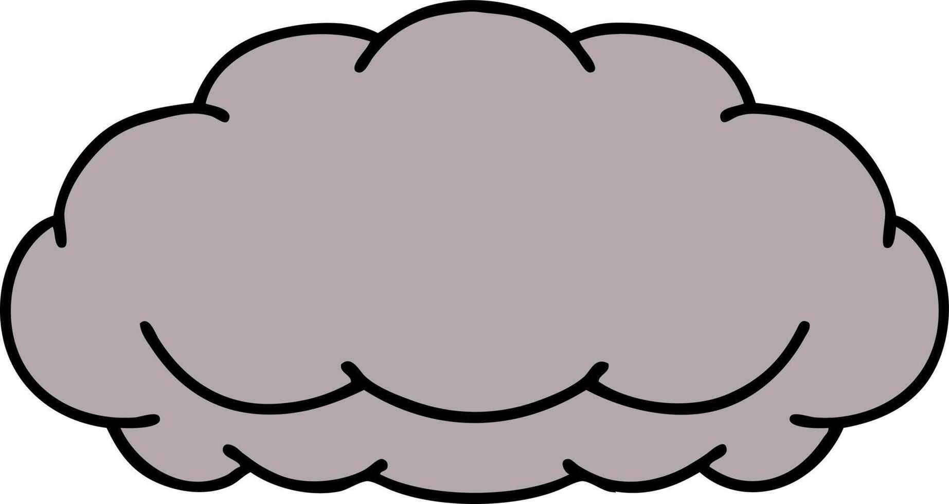 traditional tattoo of a cloud a grey cloud vector