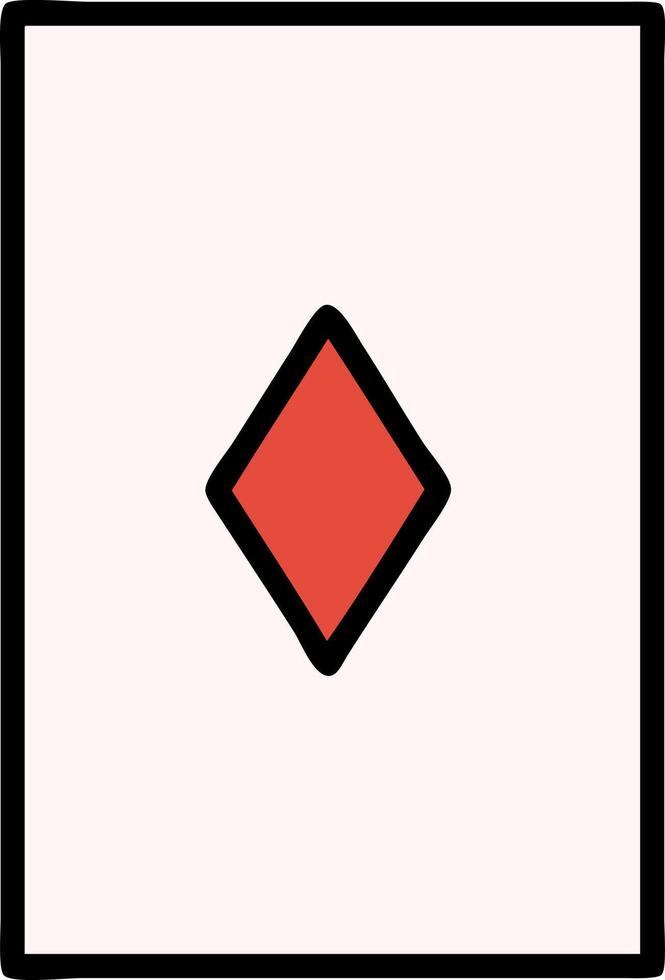 traditional tattoo of the ace of diamonds vector