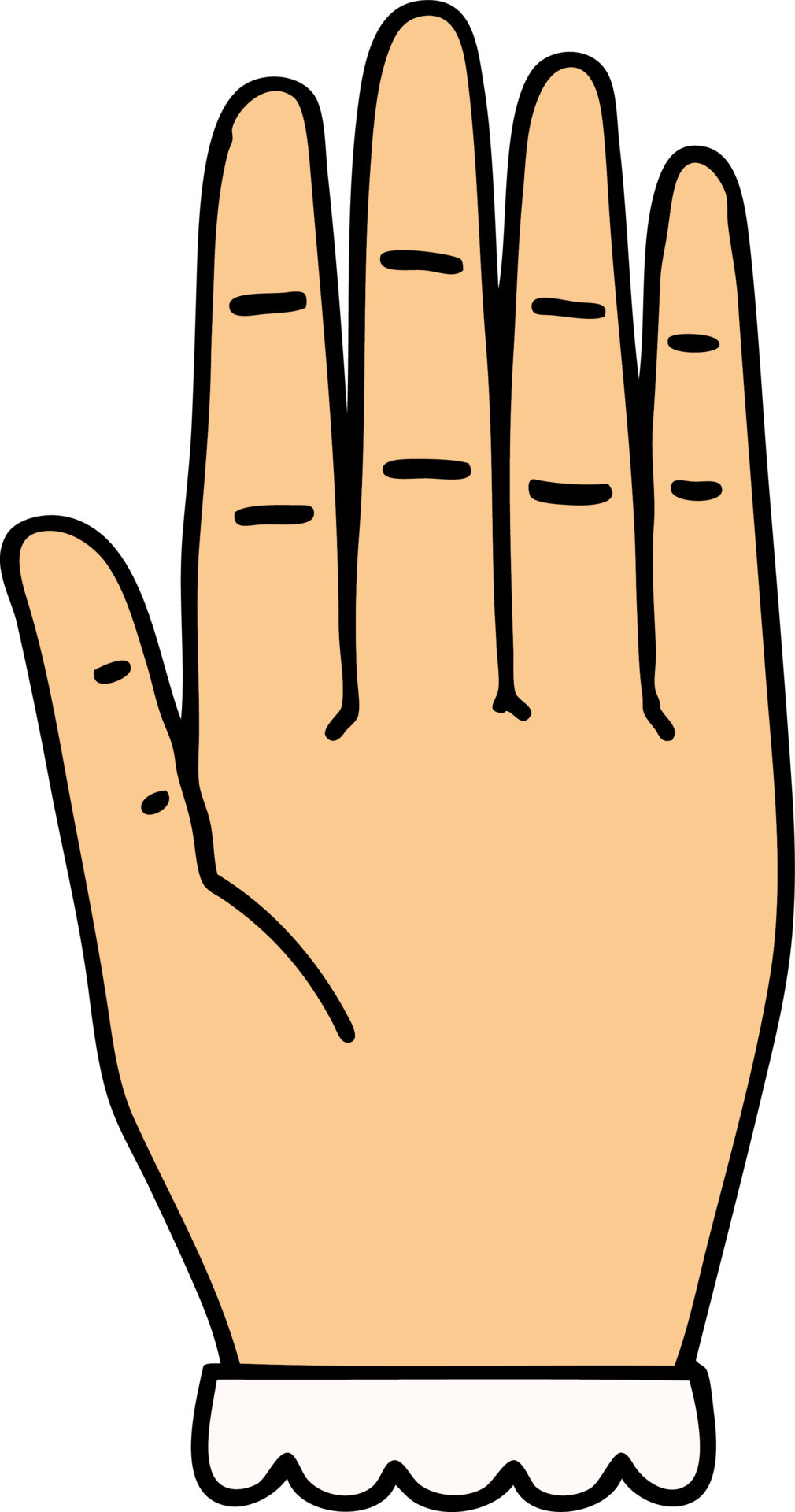 traditional tattoo of a hand 12553121 Vector Art at Vecteezy