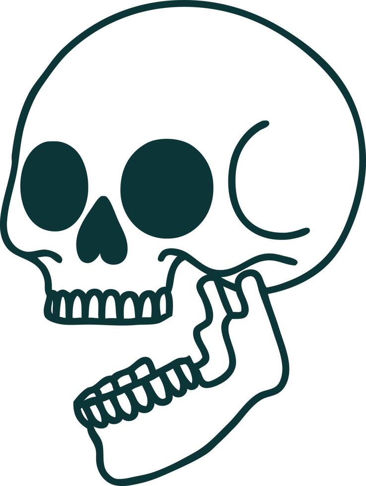 tattoo style icon of a skull vector