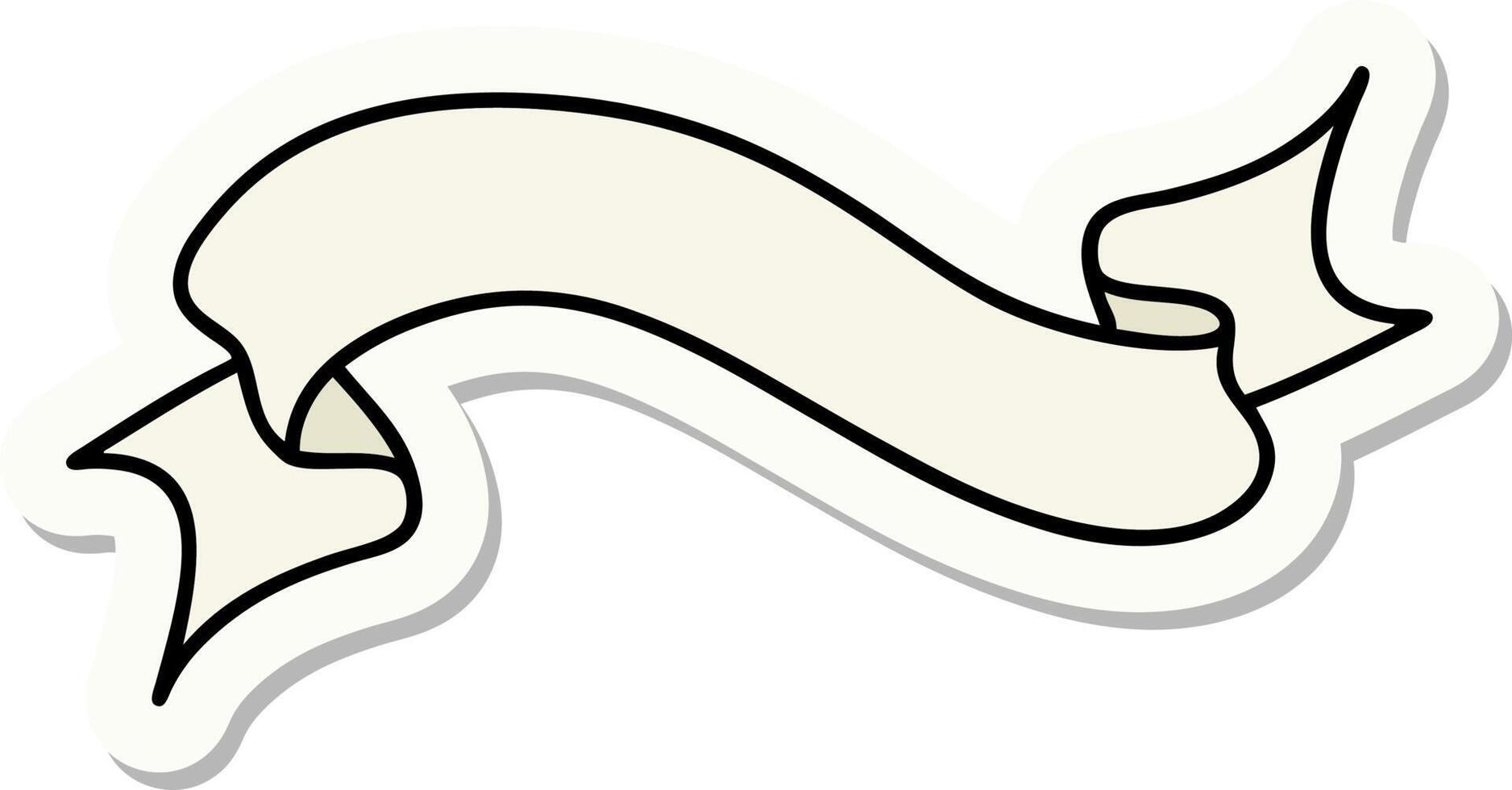 tattoo style sticker of a banner vector
