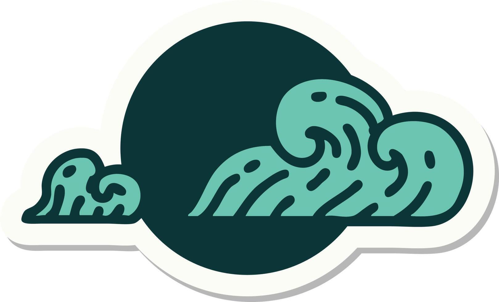 tattoo style sticker of clouds vector