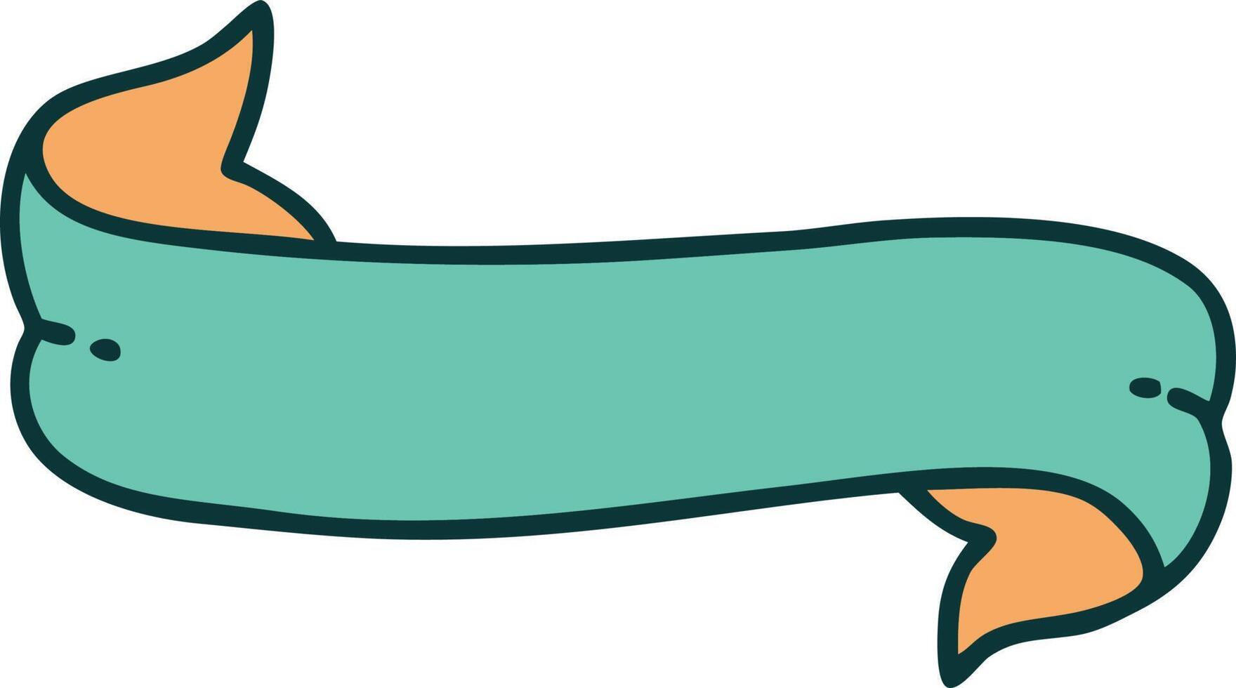 tattoo style icon of a banner vector