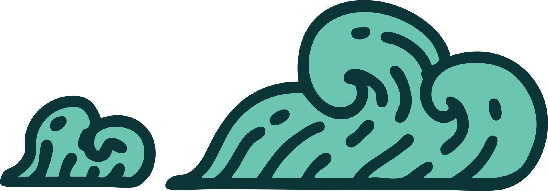 iconic tattoo style image of clouds vector