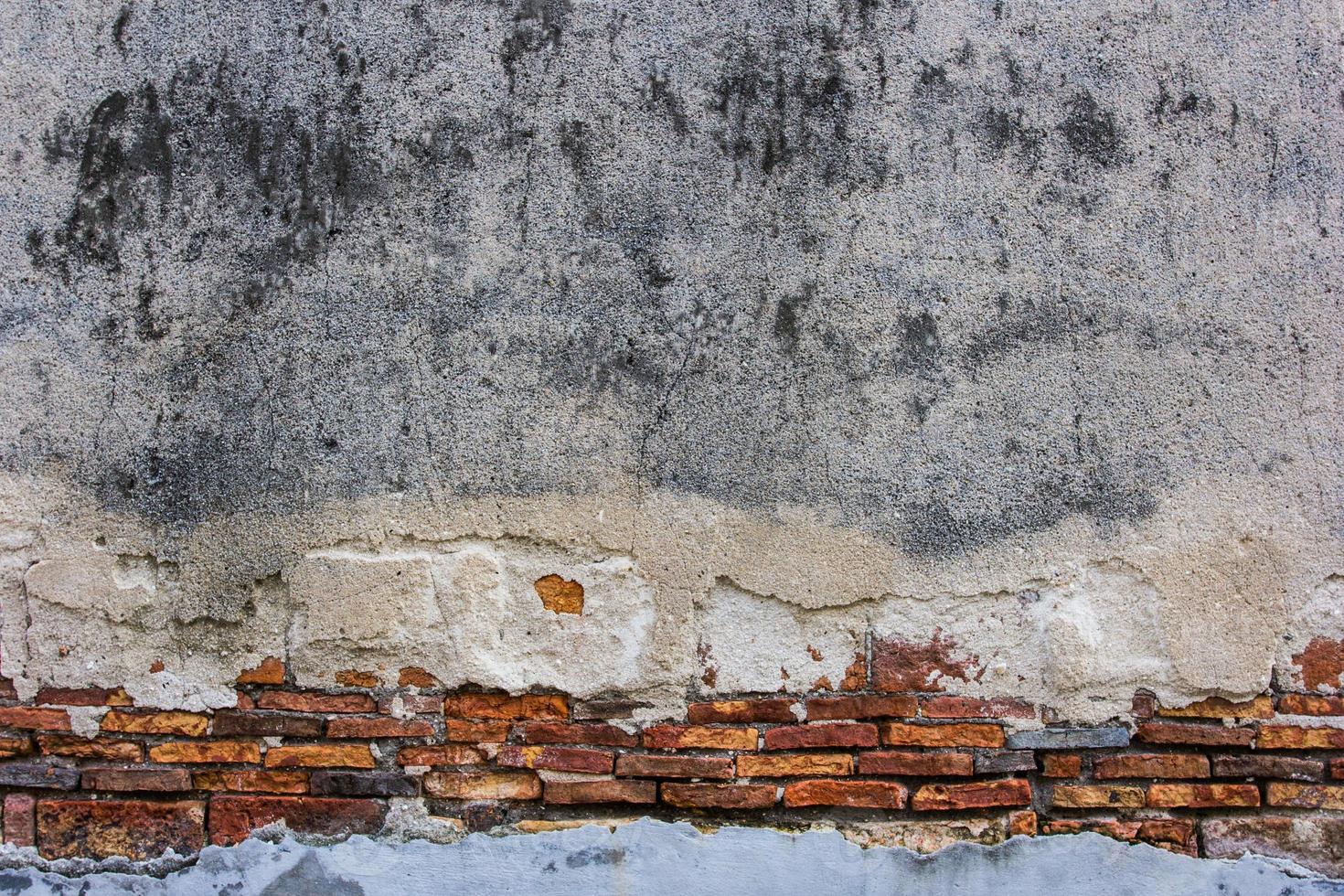 Old wall with red brick block backgrounf and texture. photo
