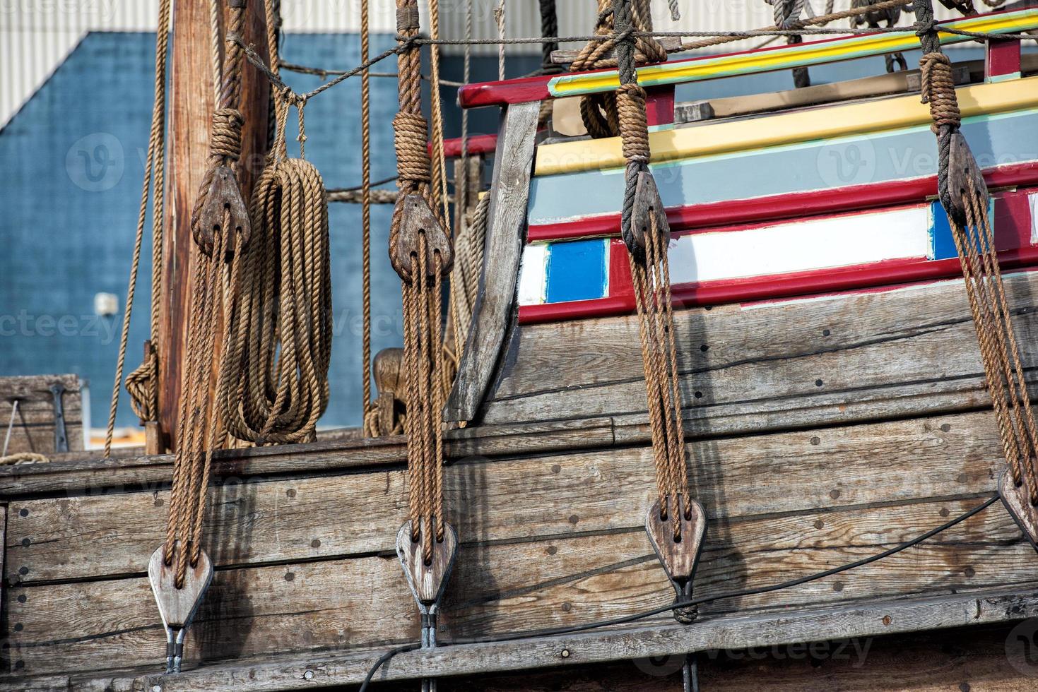 Old vessel sail ship detail photo