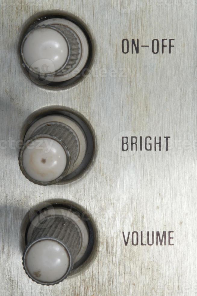 Vintage on-off bright volume tv control knob photo