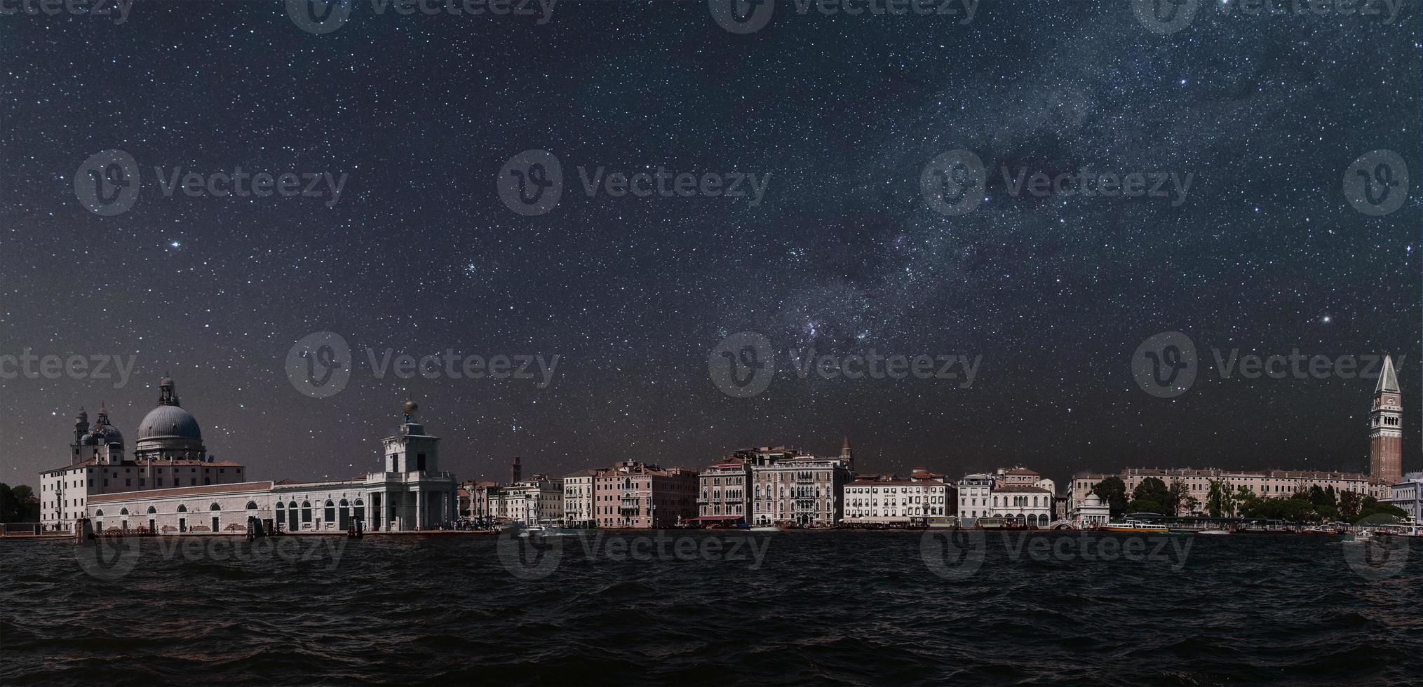 Venice cityscape at night photo