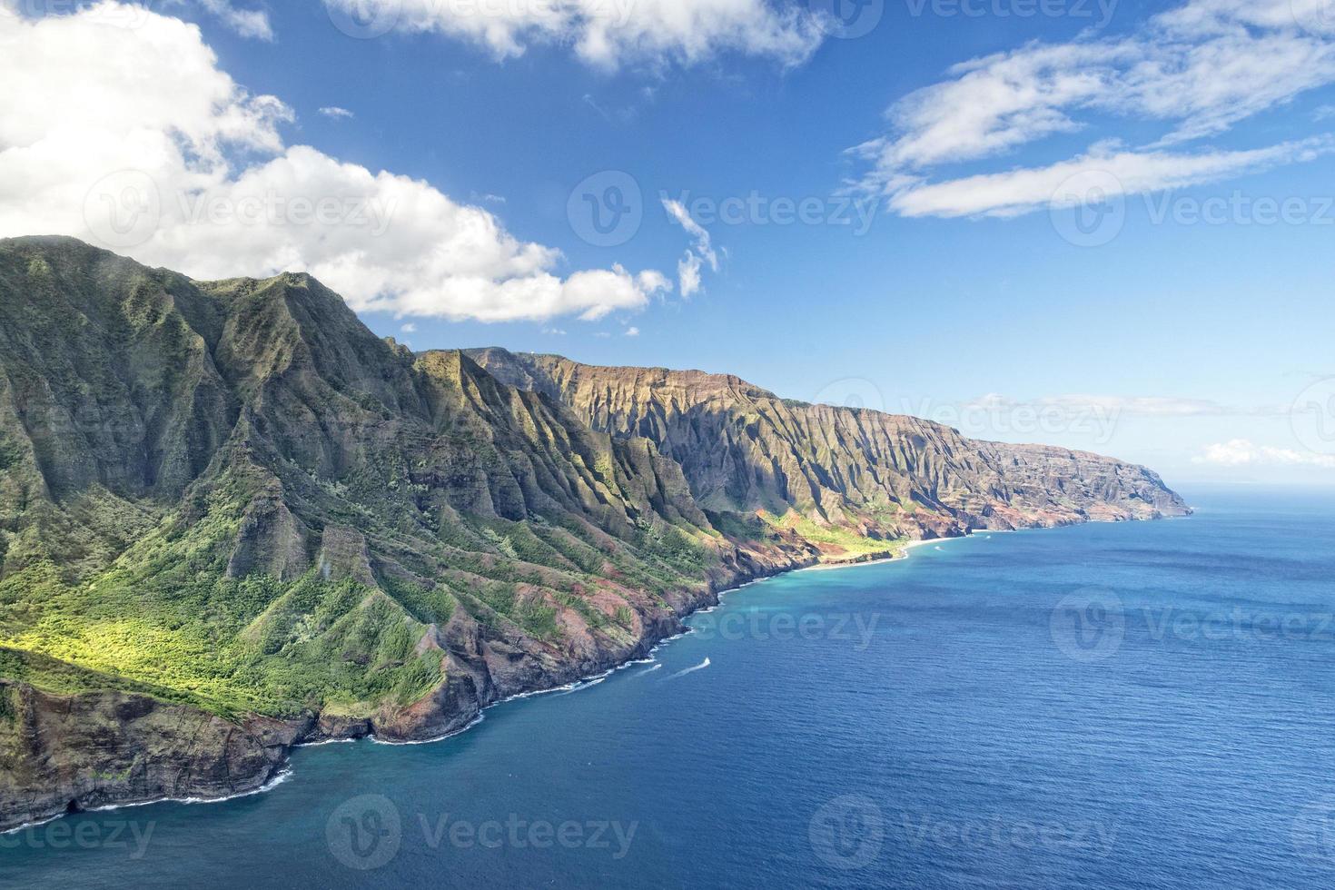 kauai napali coast aerial view from helicopter photo