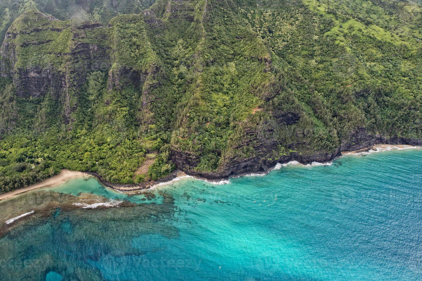 kauai napali coast aerial view photo