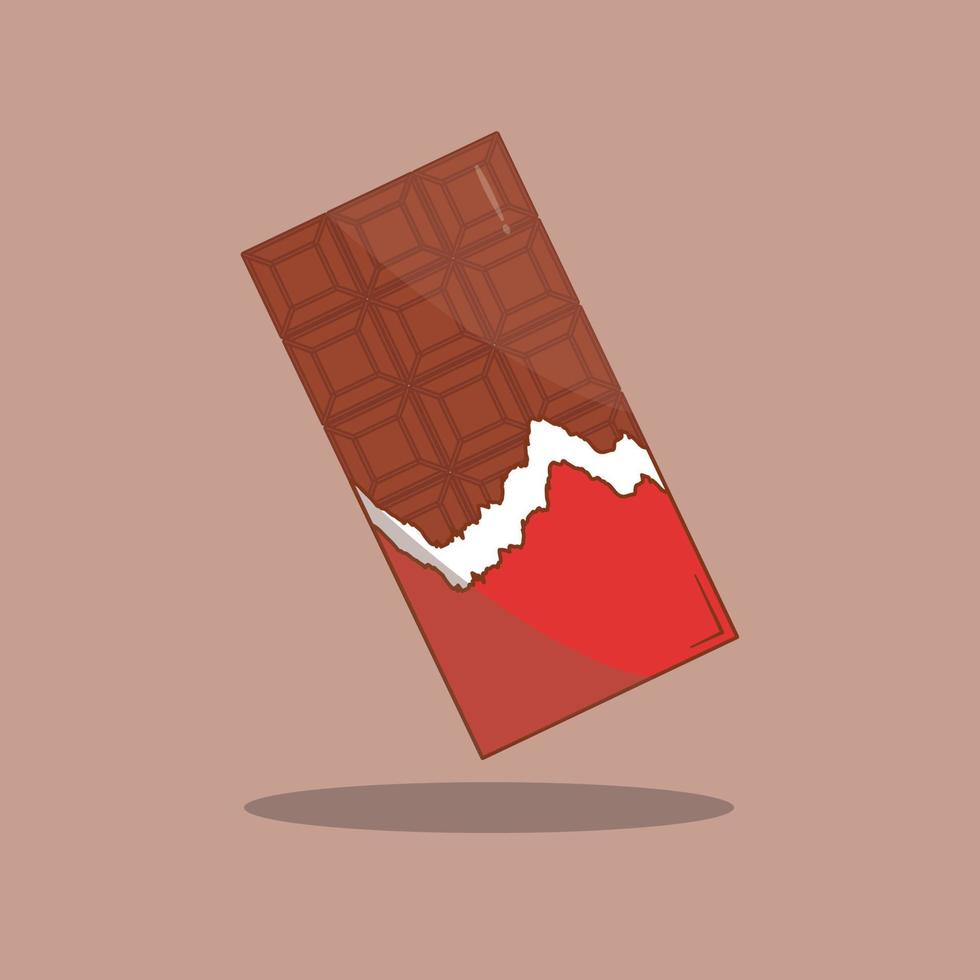 diseño de chocolate de ilustración vectorial simple, utilizado para libros infantiles y más. vector