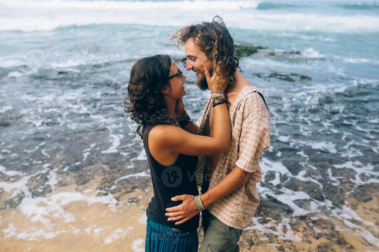 Couple beach portrait photo