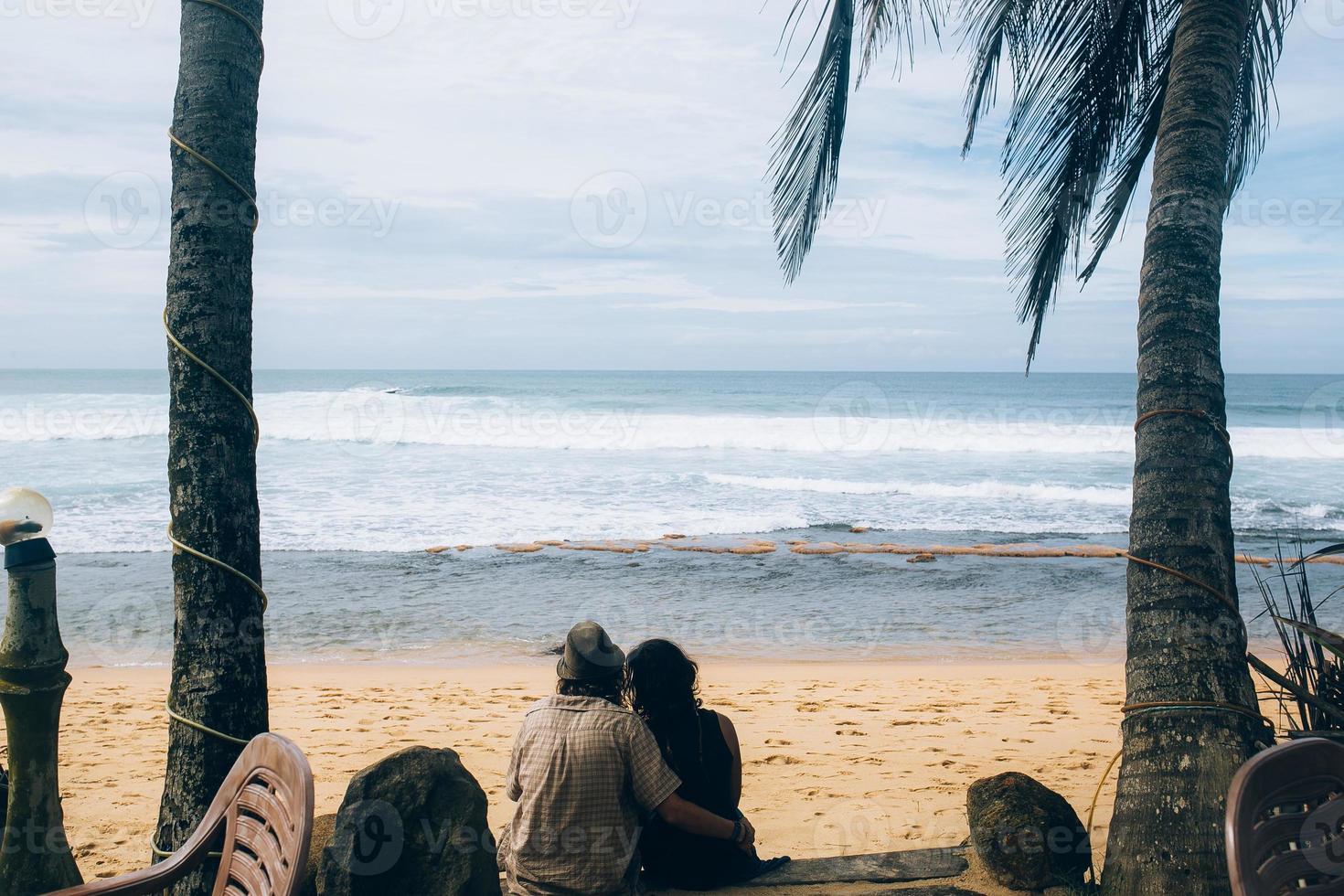 Couple beach portrait photo