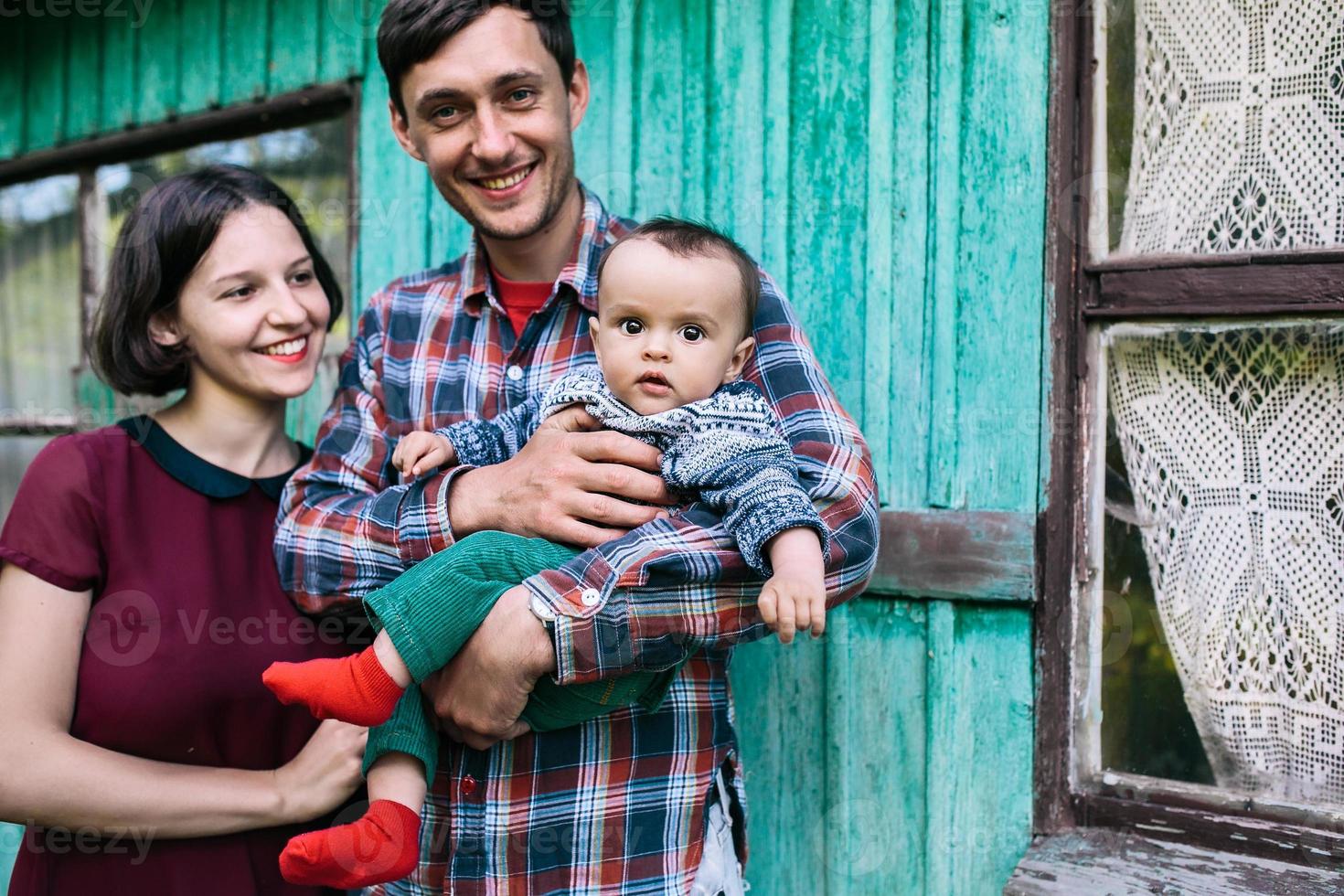 Family outdoor portrait photo