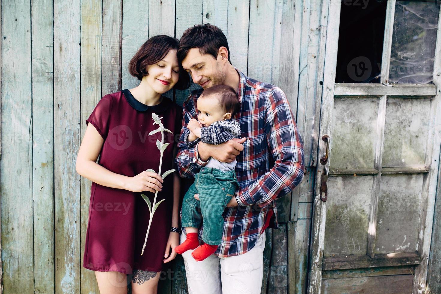 Family outdoor portrait photo