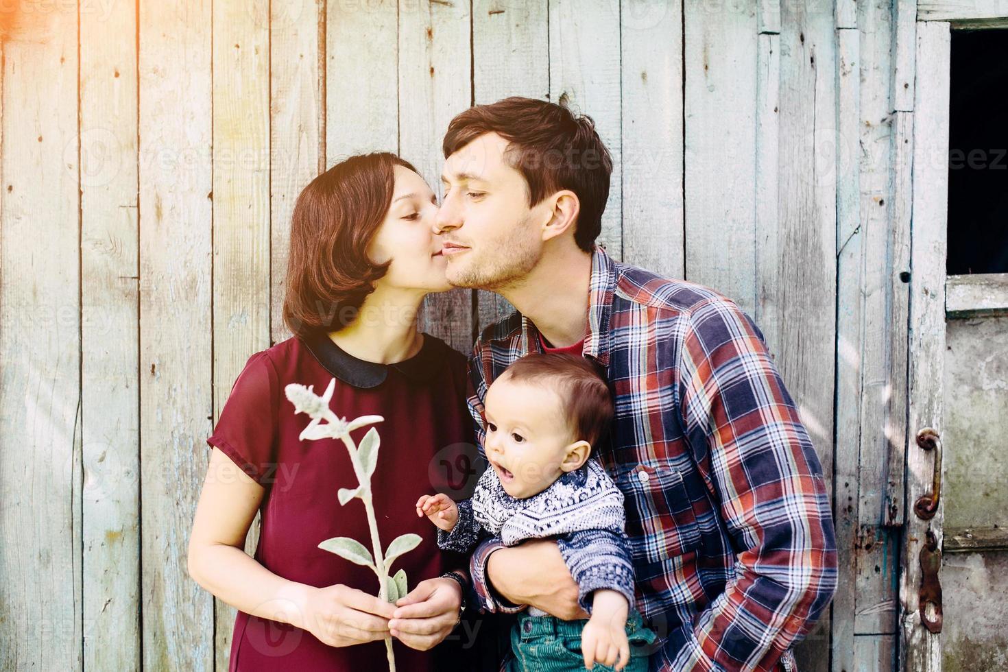 Family outdoor portrait photo